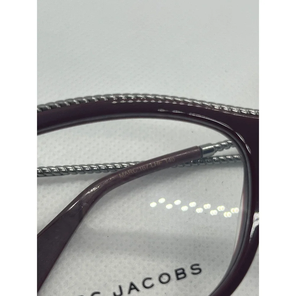 Marc Jacobs 167 Designer Eyeglass Frames Women's Burgundy Silver Accent‎